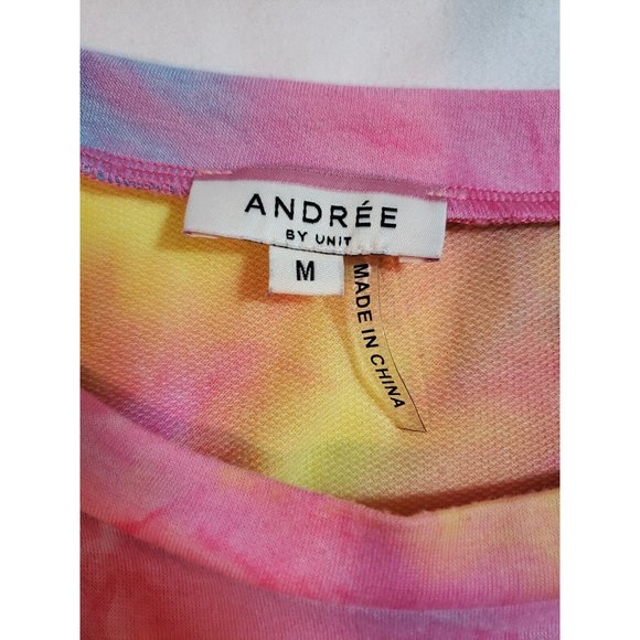 Andree by Unit womens tie dye one shoulder tee shirt size M - Picture 4 of 12